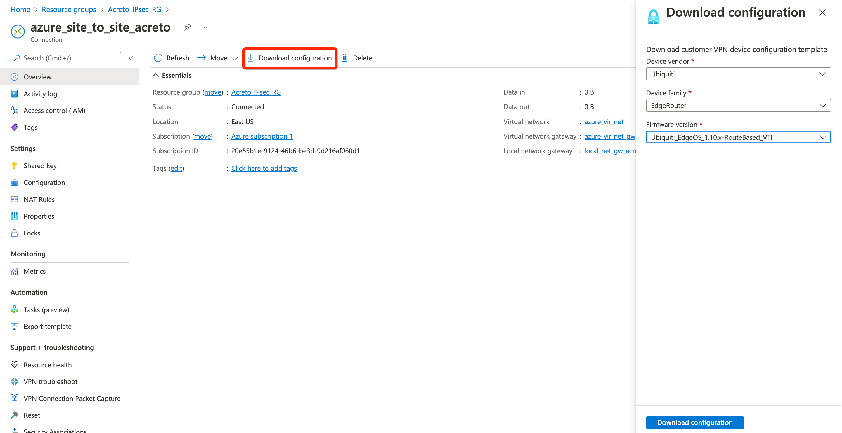 IPsec with Azure
