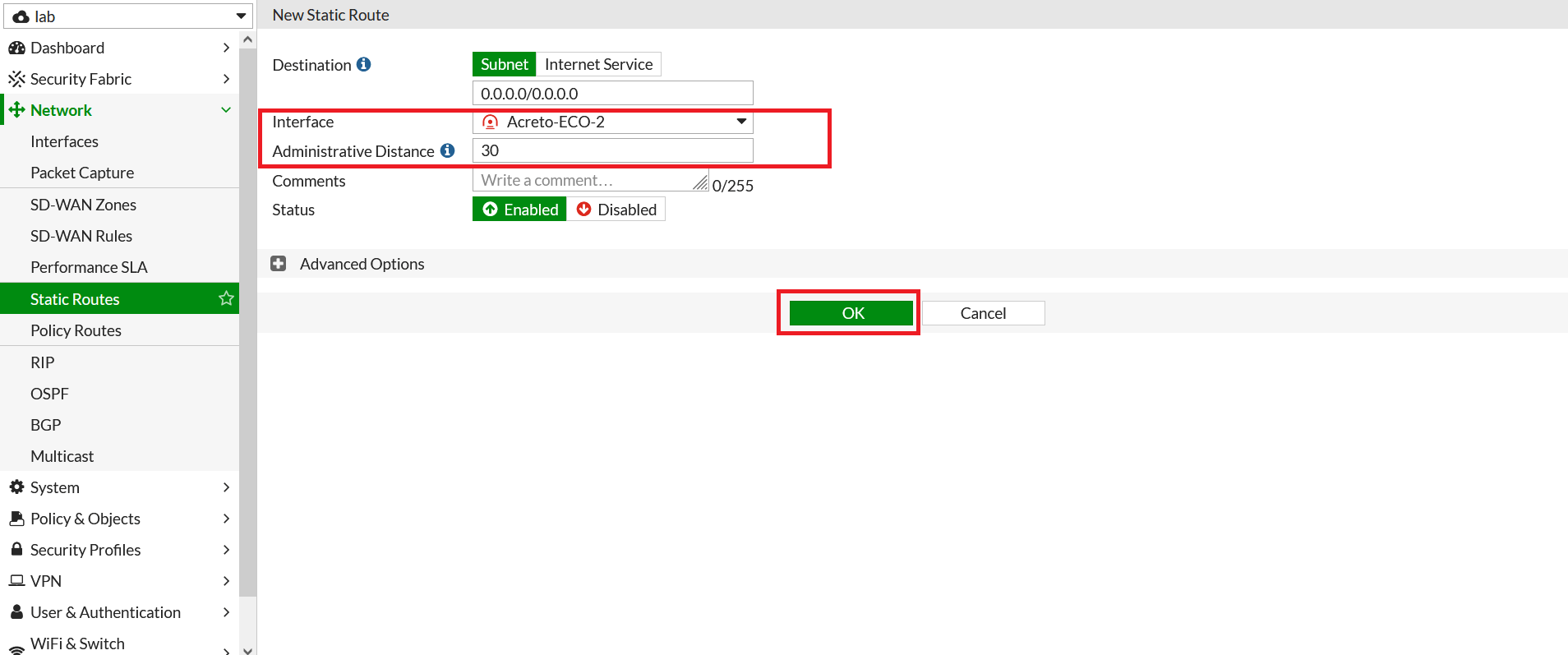 FortiGate - VPN list
