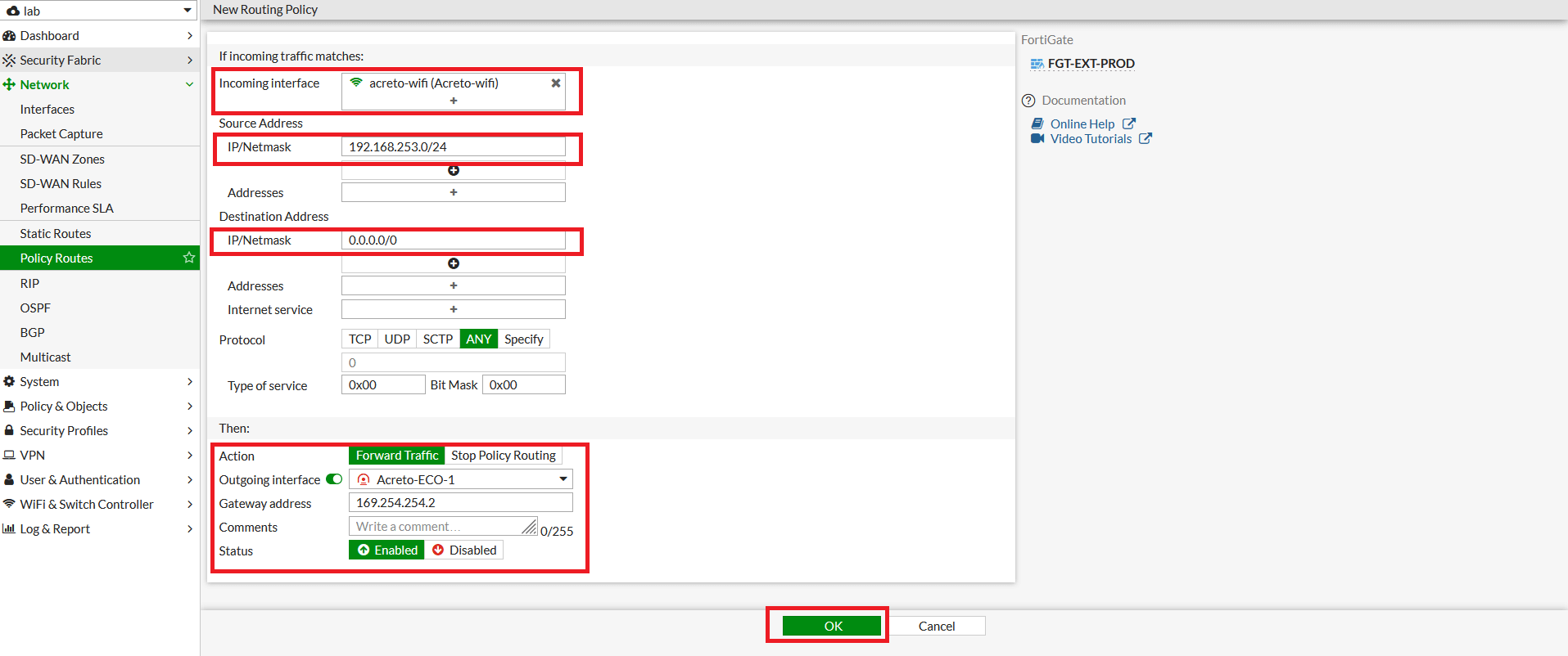 FortiGate - VPN list