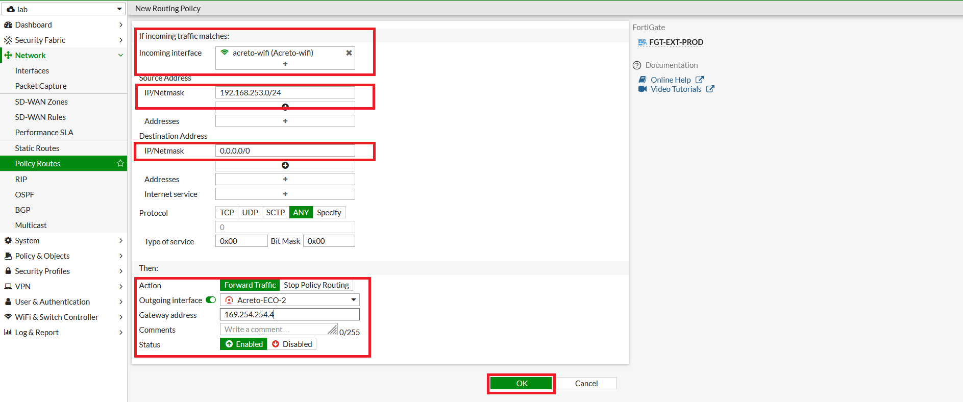 FortiGate - VPN list