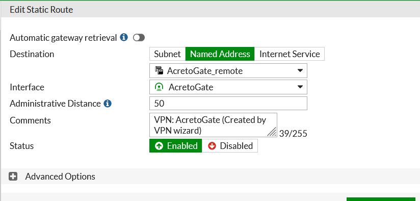 FortiGate - VPN list