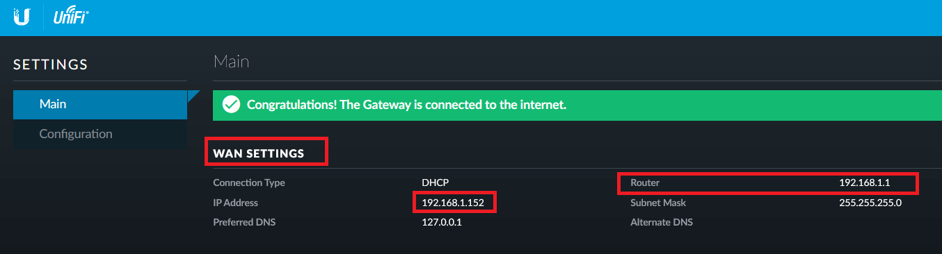 Ubiquiti - Wan IP