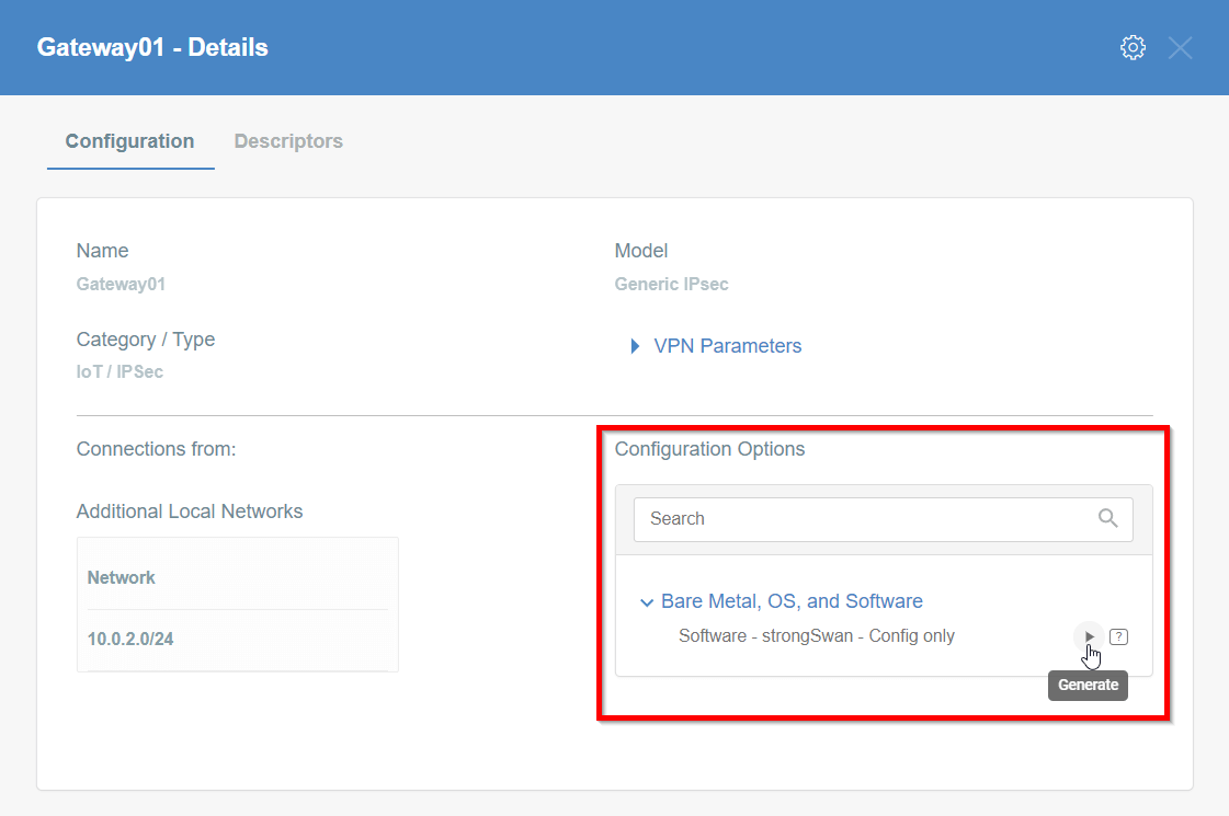 Wedge - Download configuration