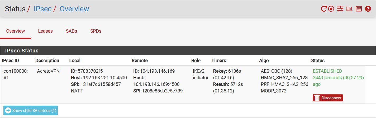 pfSense - ipsec - configuration