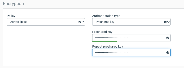 SophosXG - ipsec - configuration